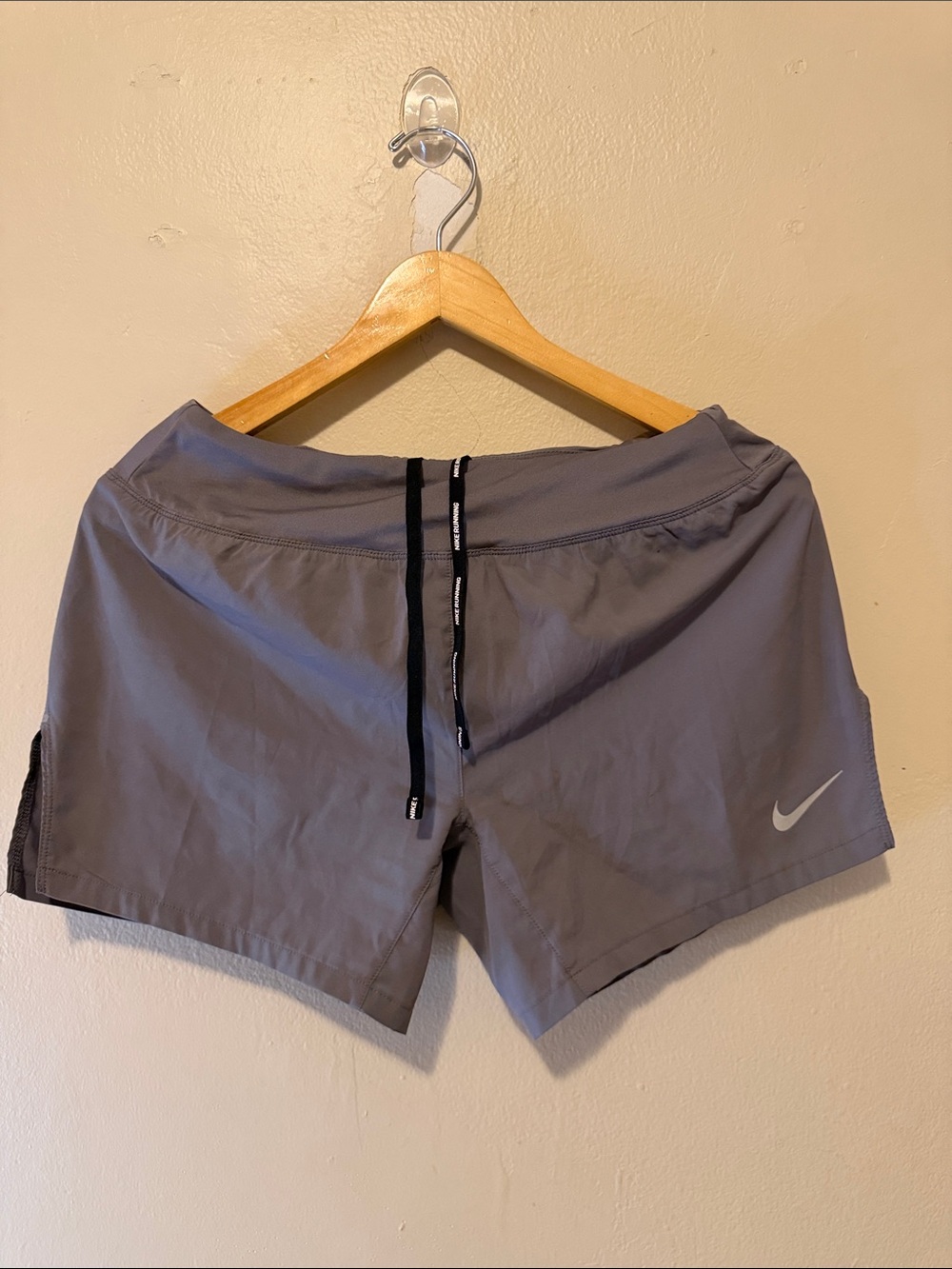 Nike Women’s Grey Athletic Running Shorts with Drawstring